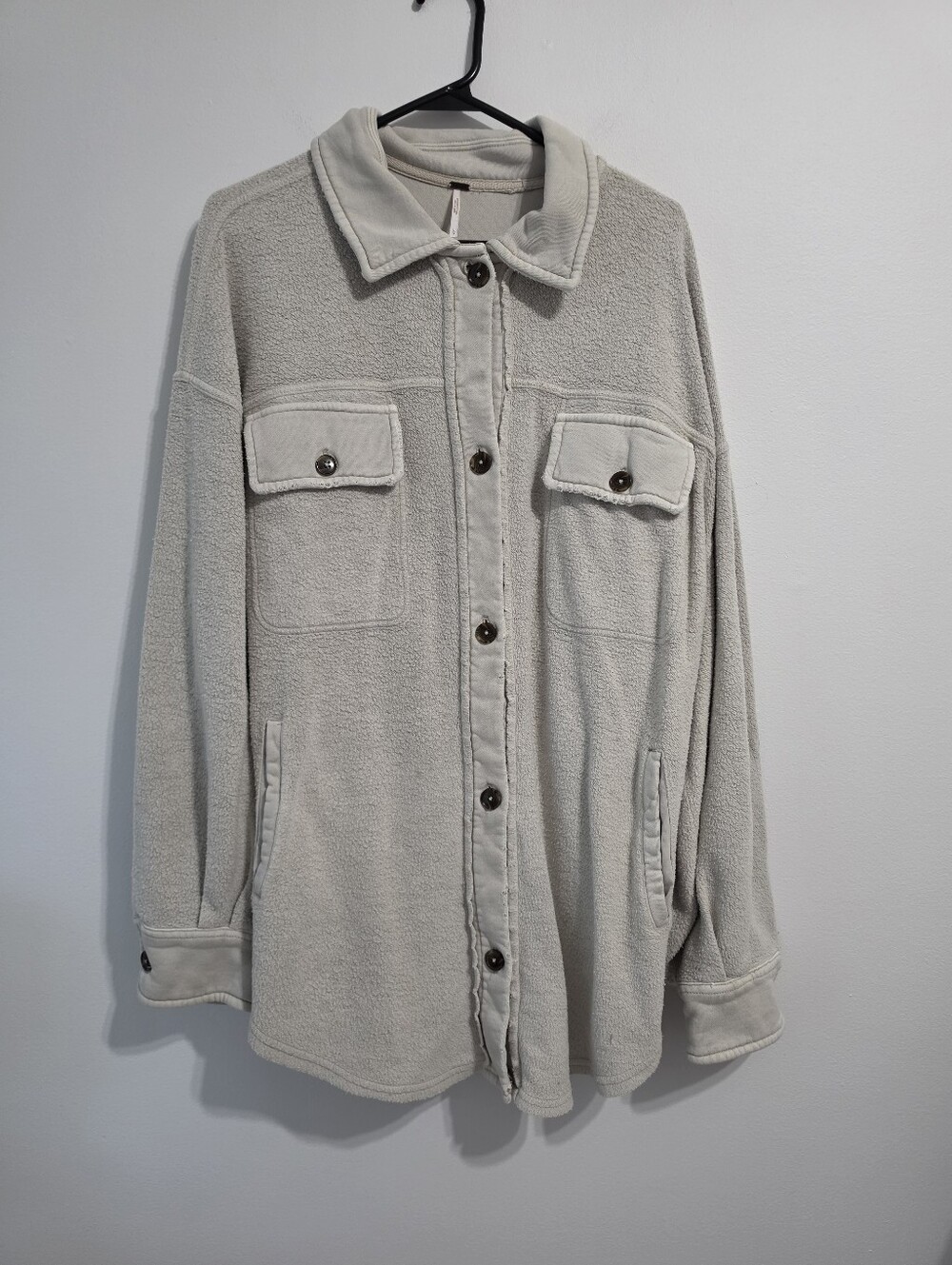 133. Free People Sherpa Shacket Sz L